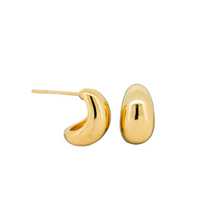 Load image into Gallery viewer, Gold Mona Hoops