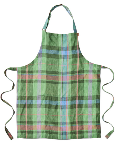 Jewel of the Nile Tartan Linen Apron