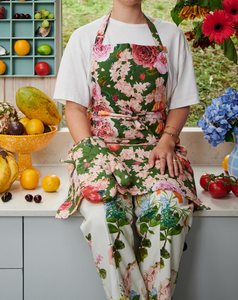 Rose Garden Linen Apron