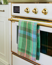 Load image into Gallery viewer, Jewel of the Nile Linen Tartan Tea Towel