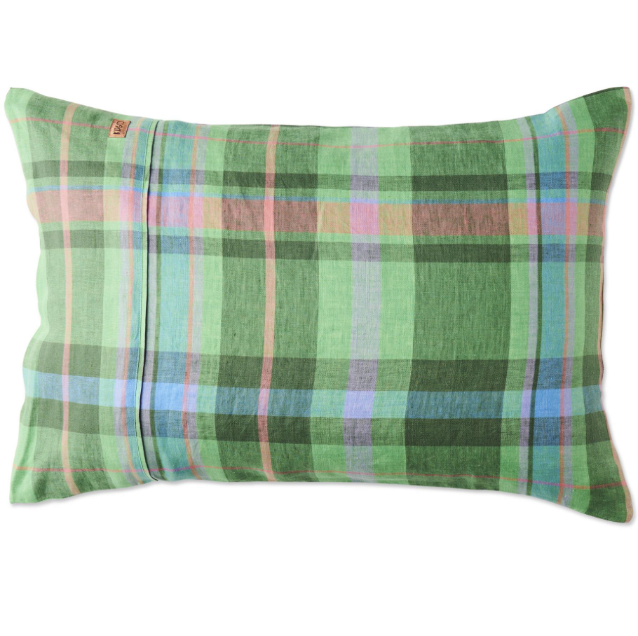 Jewel of the Nile Tartan Linen Pillowcase Set