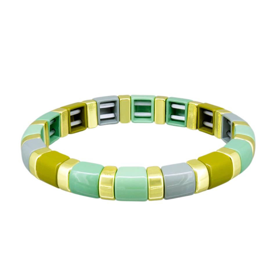 Forest Green Enamel Bracelet