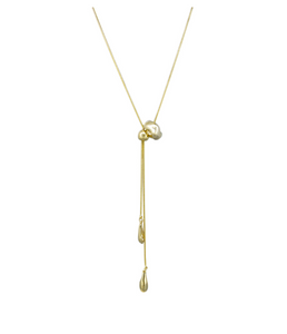 Gold Long Pendant Necklace