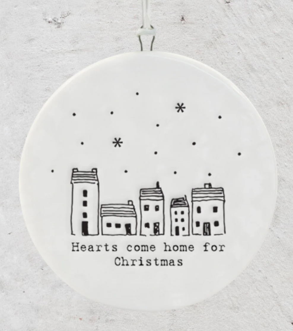 Hearts Porcelain Bauble