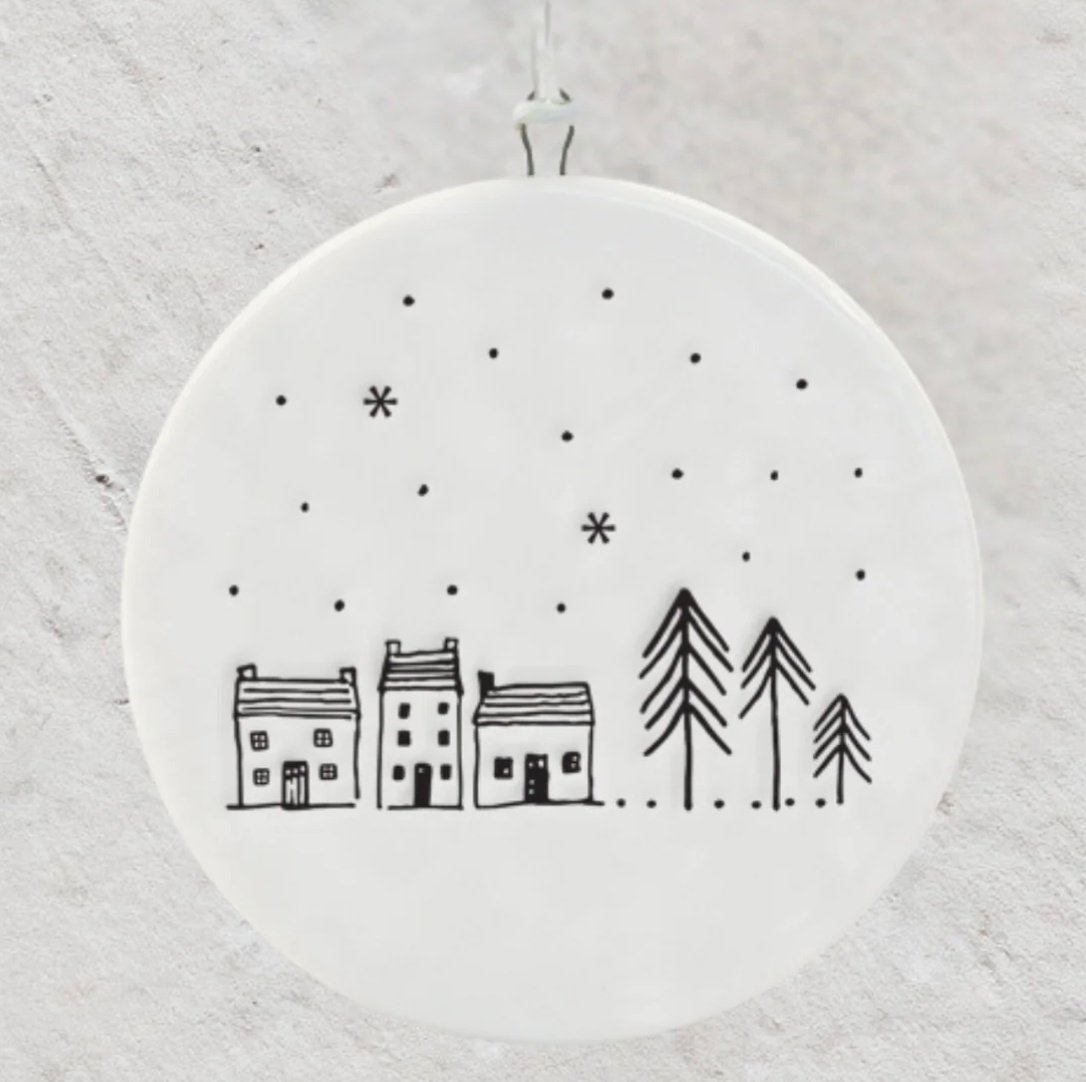 Hearts Porcelain Bauble