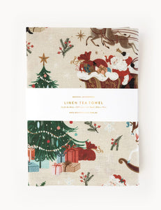 An Enchanted Christmas Linen Tea Towel