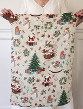 Load image into Gallery viewer, An Enchanted Christmas Linen Tea Towel