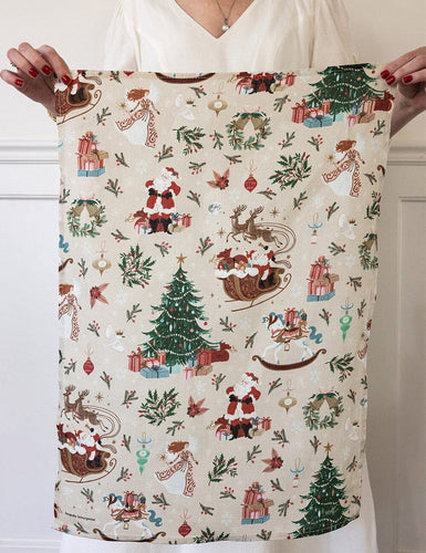 An Enchanted Christmas Linen Tea Towel