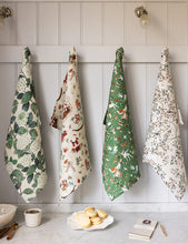 Load image into Gallery viewer, Fairytale Christmas Linen Tea Towel