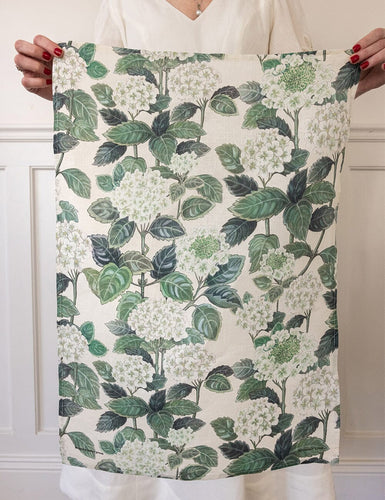 Hydrangea Linen Tea Towel