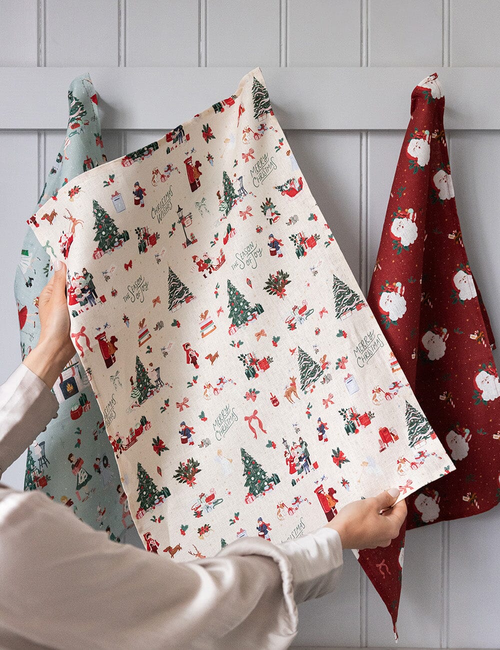 Season of Joy Linen Tea Towel