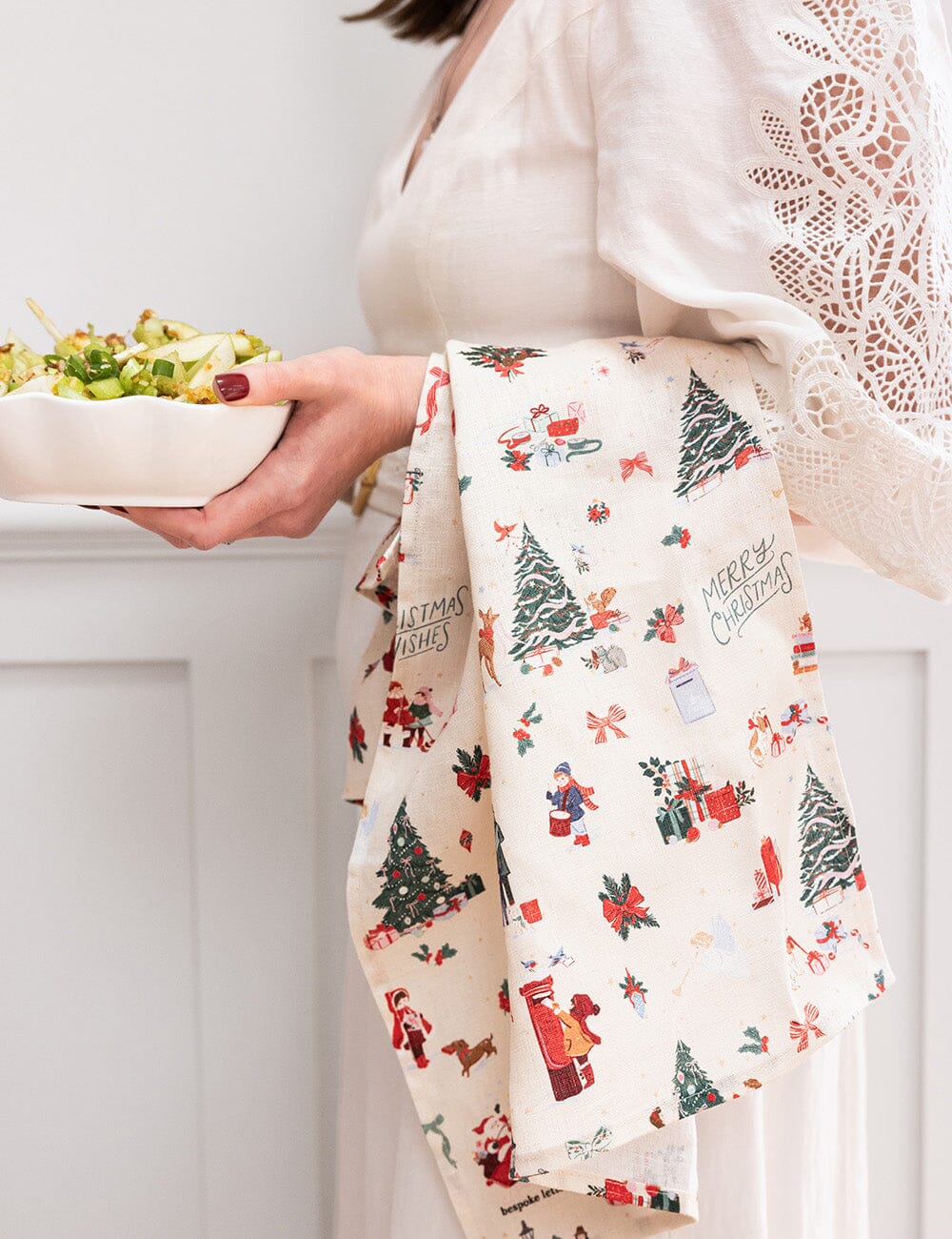 Season of Joy Linen Tea Towel