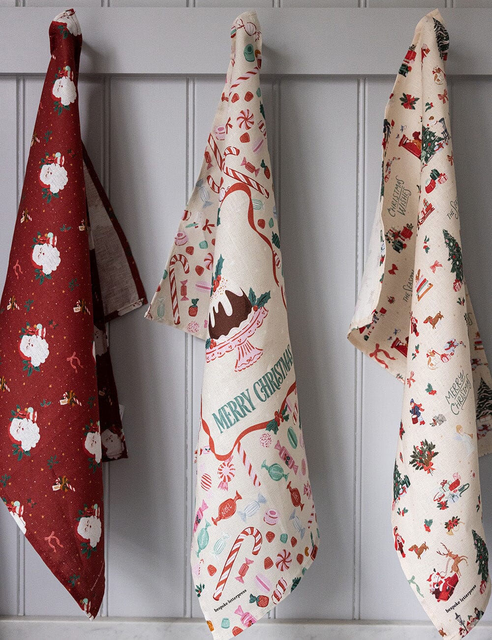Season of Joy Linen Tea Towel