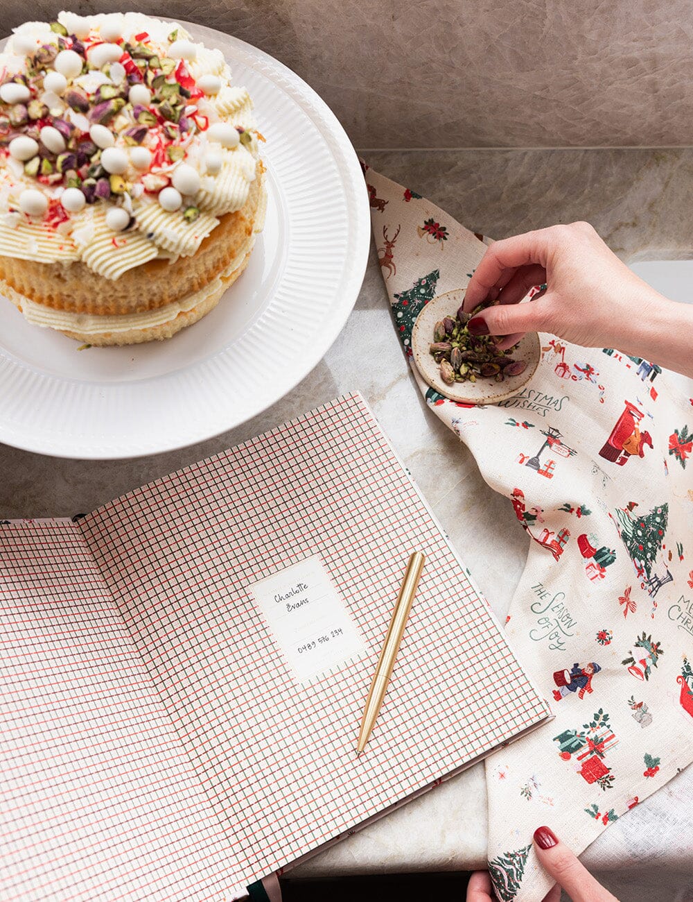 Season of Joy Linen Tea Towel