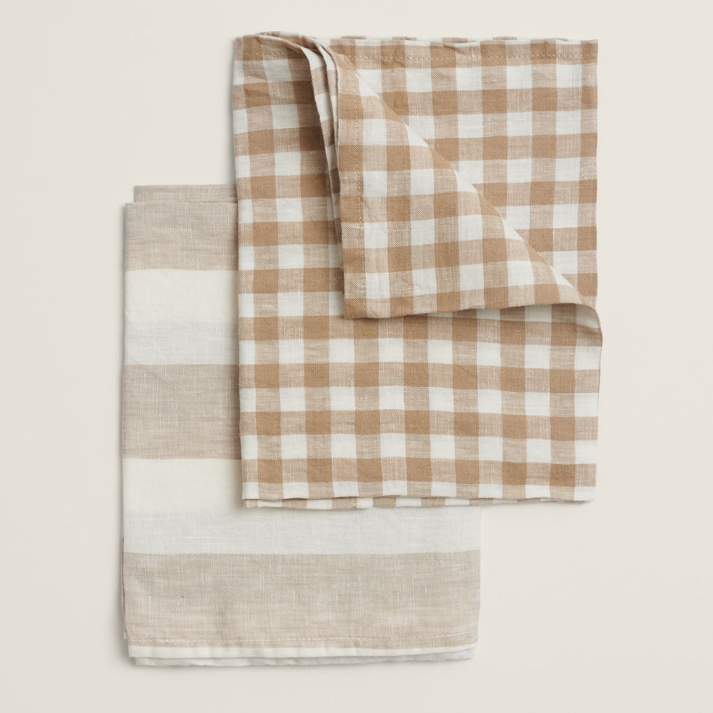 Linen Tea Towel Set - Natural
