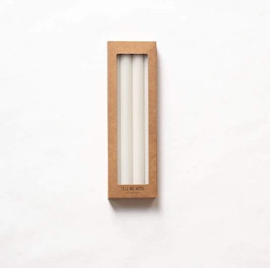 28 cm Dinner Candle - WHITE (4 pack)