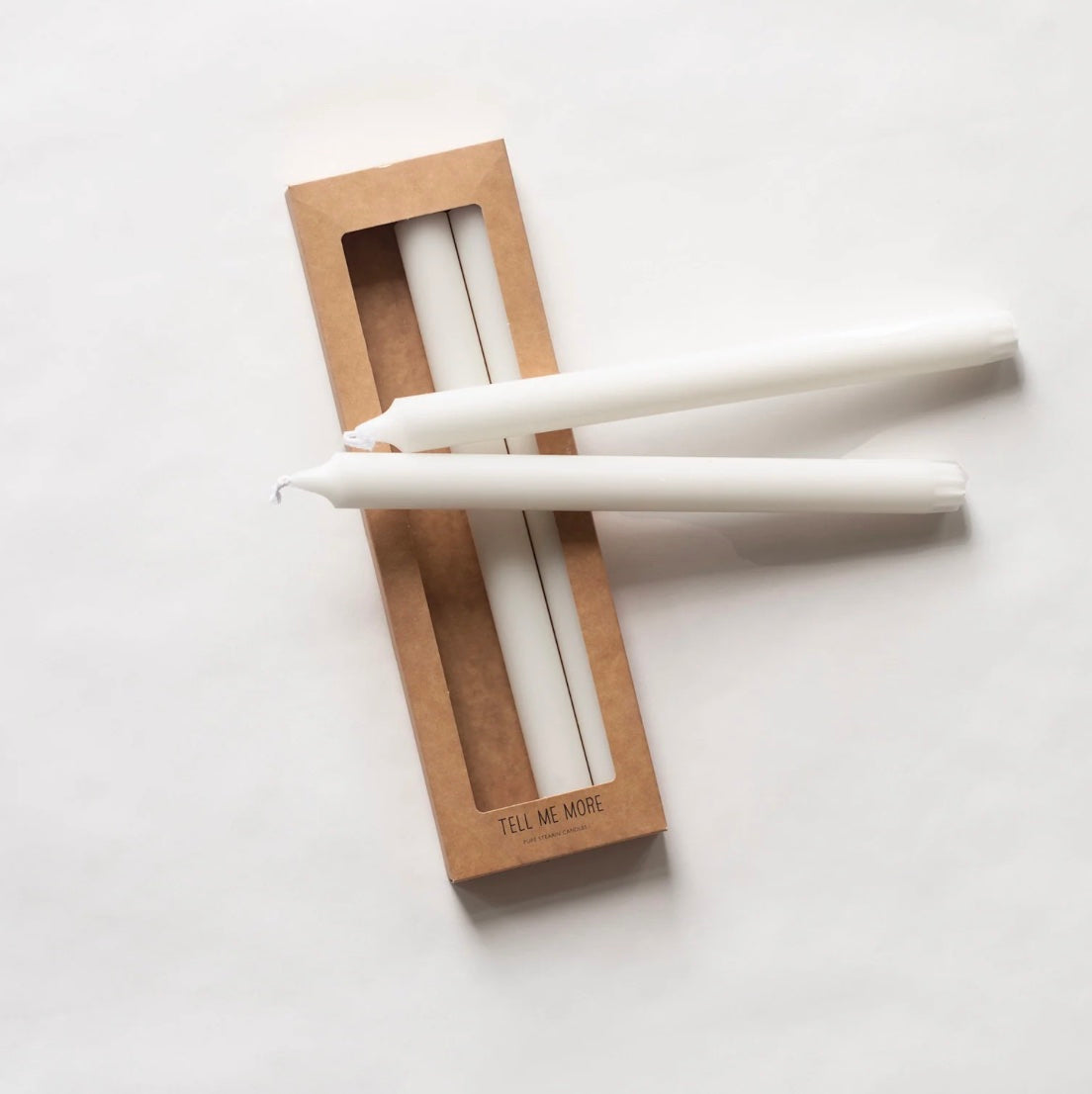 28 cm Dinner Candle - WHITE (4 pack)