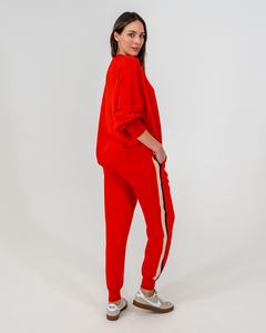 Speed Stripe Track Pant Poppy Red