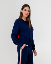 Load image into Gallery viewer, Speed Stripe Lounge Pant Navy