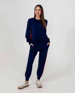 Speed Stripe Track Pant Navy