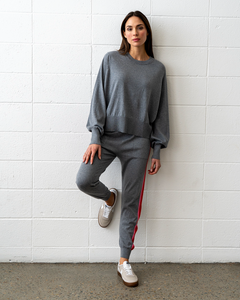 Winnie Speed Stripe Jumper Thunder Grey