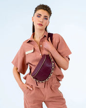 Load image into Gallery viewer, Zara Sling Bag Burgundy Pebble