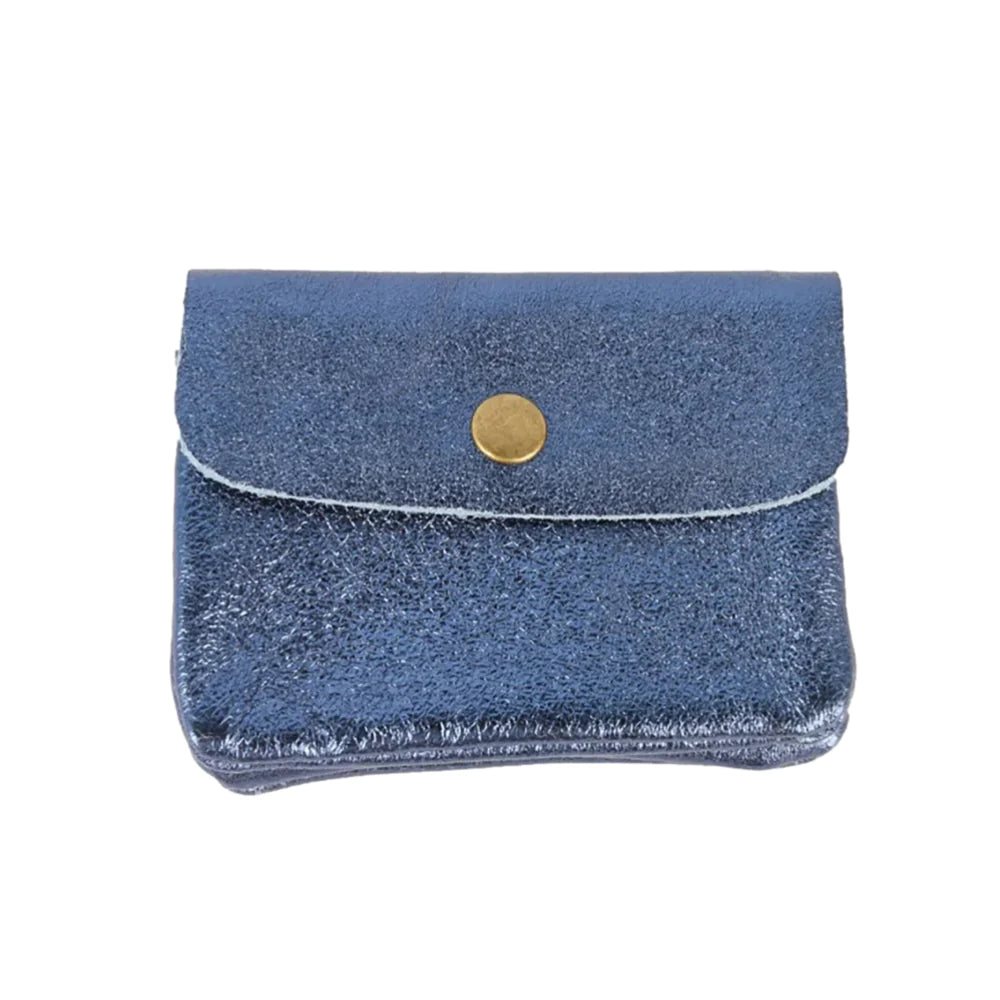 Metallic Blue Coin Purse
