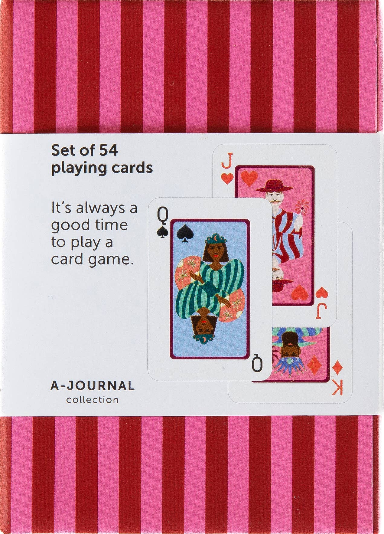 Playing Cards – Stripes Red & Pink