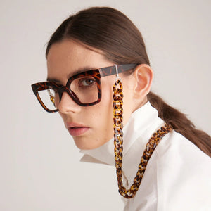 Acrylic Tortoise Shell Glasses Chain