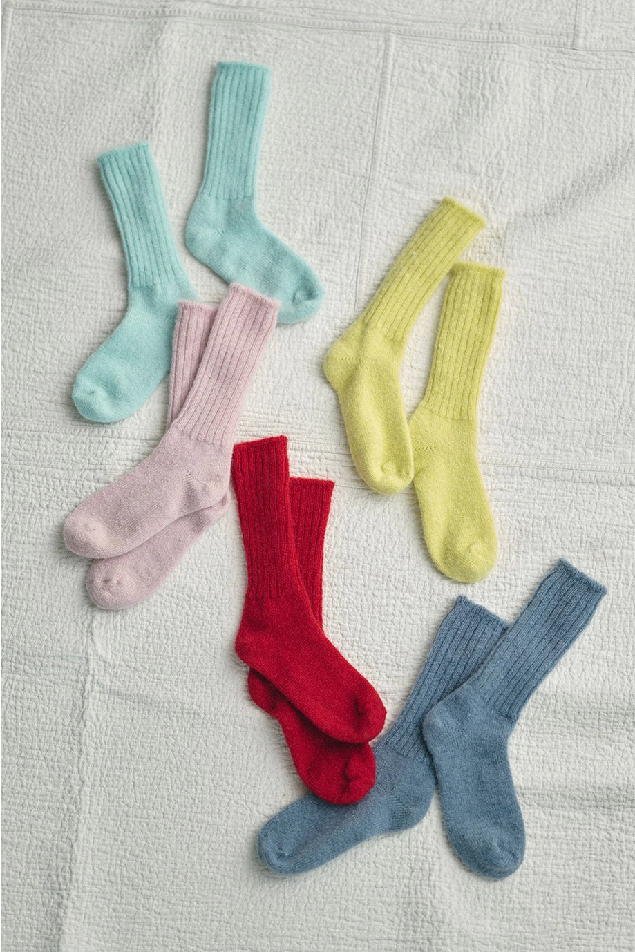 Mohair Socks - Red