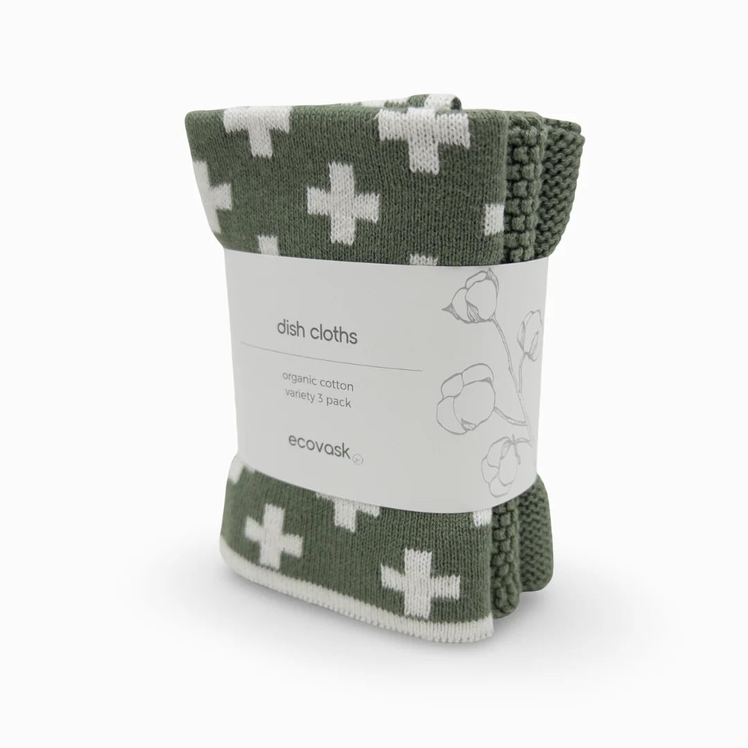 Dishcloth 3pk Variety Sage