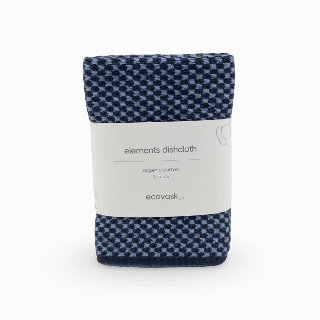 Dishcloth ELEMENTS 3pk - Fiordland Blue