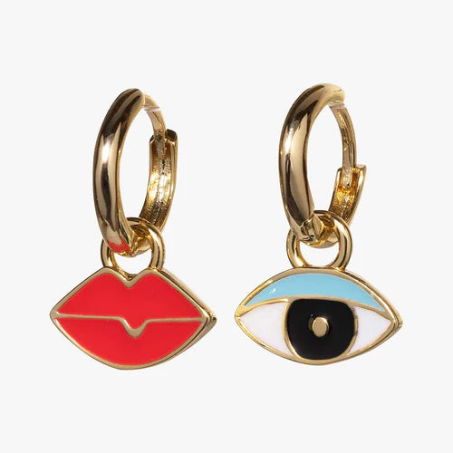 Eye & Lips - Hoop Earrings