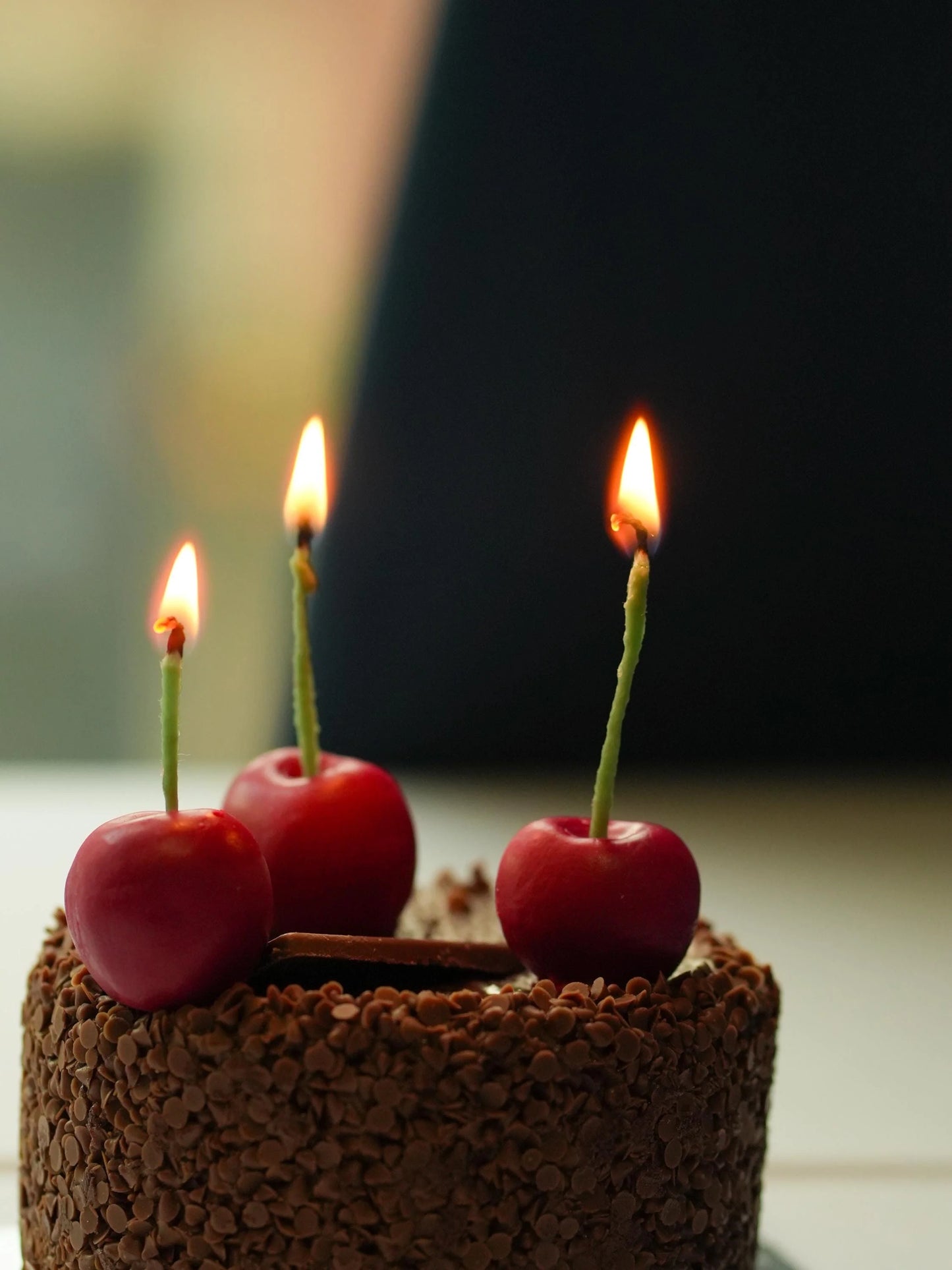 Cherry candles - set of 8 pieces