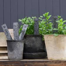 Pressed Tin Herb Stakes - set of 5