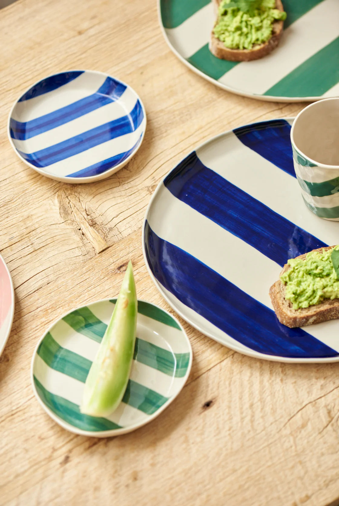 Cabana Blue Stripe Platter