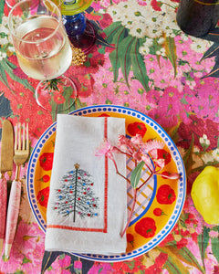 Bush Christmas Round Linen Tablecloth