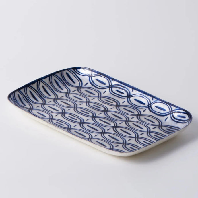 Atlantic Blue Stripes Tray