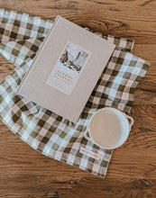 Load image into Gallery viewer, Pure French Linen Tea Towel (Olive Gingham)