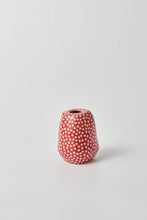 Load image into Gallery viewer, Facet Vase Medium Red Spots