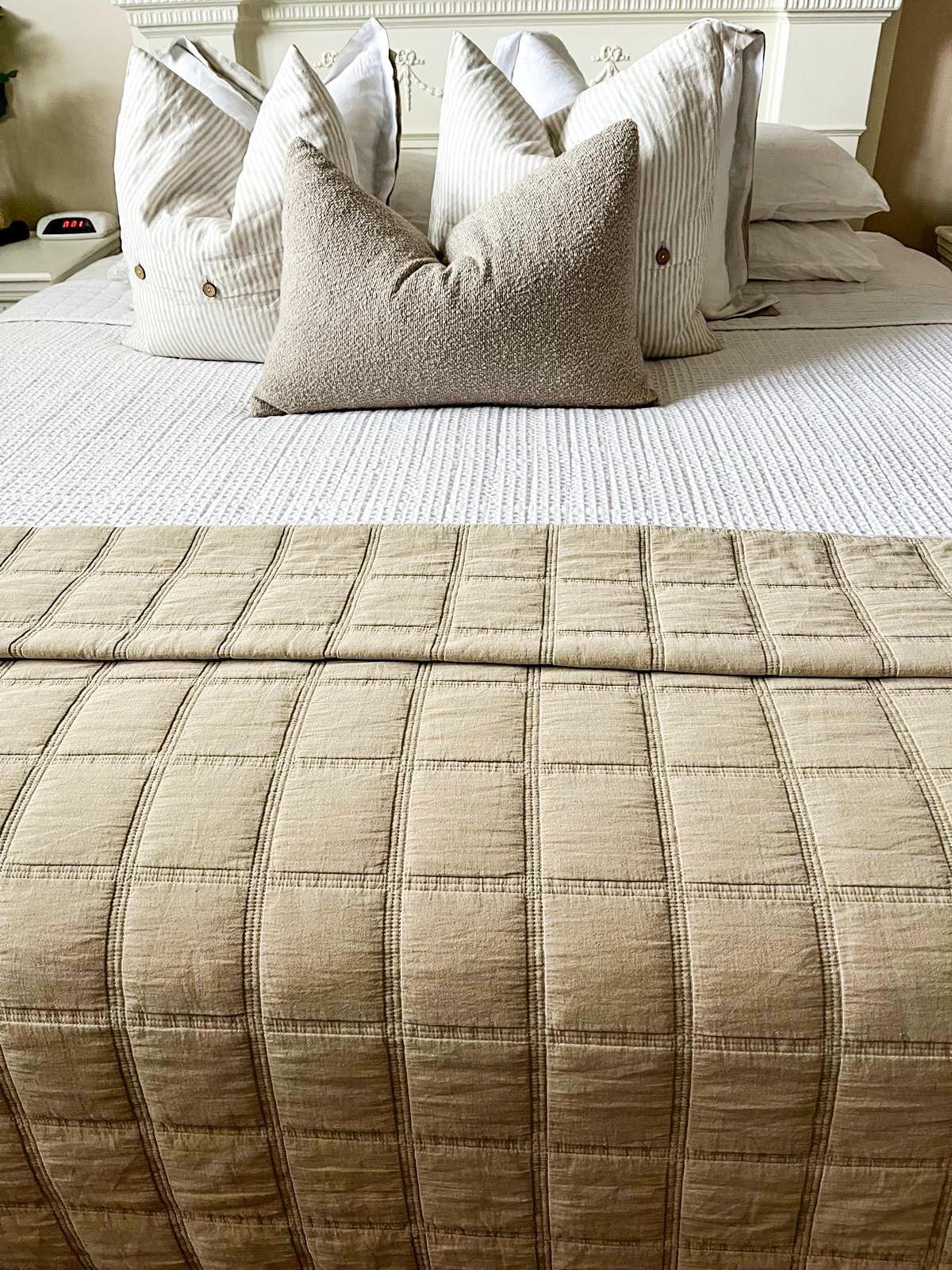 Stonewashed Organic Cotton Quilt - Natural