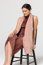 Load image into Gallery viewer, Chain Stitch Knit Scarf Blush