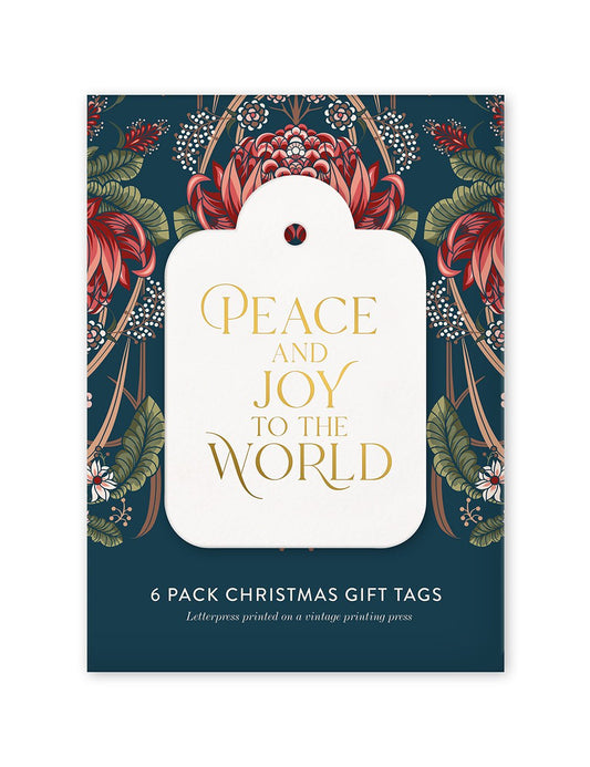 Gift Tags 6 pack "Peace & Joy"