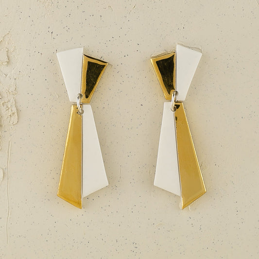 Late Night Drop White Earrings