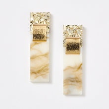 Load image into Gallery viewer, Arya Earrings Gold &amp; Marble