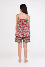 Load image into Gallery viewer, Red &amp; Pink Floral PJ Set