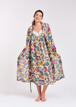 Load image into Gallery viewer, Arabella Dressing Gown Purple &amp; Pink Florals