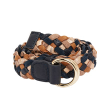 Load image into Gallery viewer, Navy Multi Plaited Belt