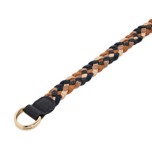 Load image into Gallery viewer, Navy Multi Plaited Belt