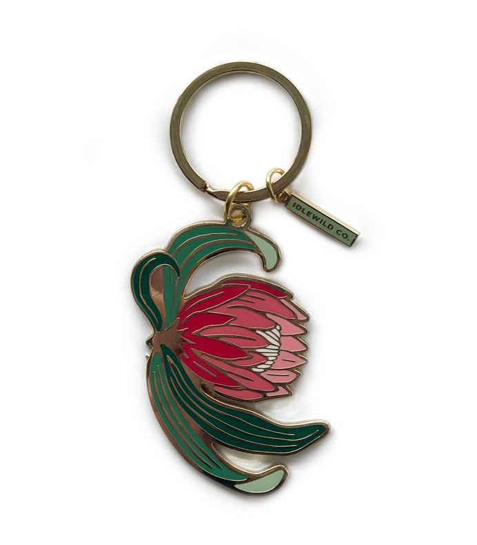 Protea Keychain
